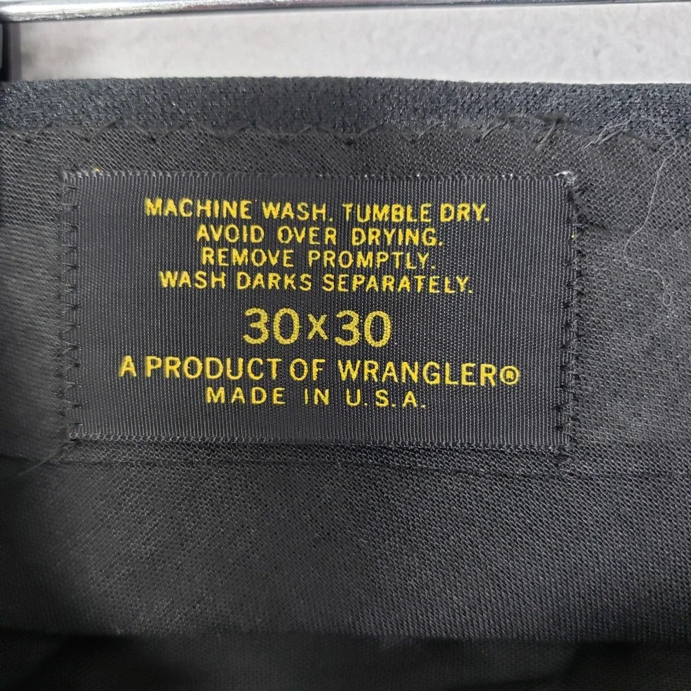 Vintage Wrangler Knit Dress Pants Black Made In USA Size 30x30 Deadstock NWT
